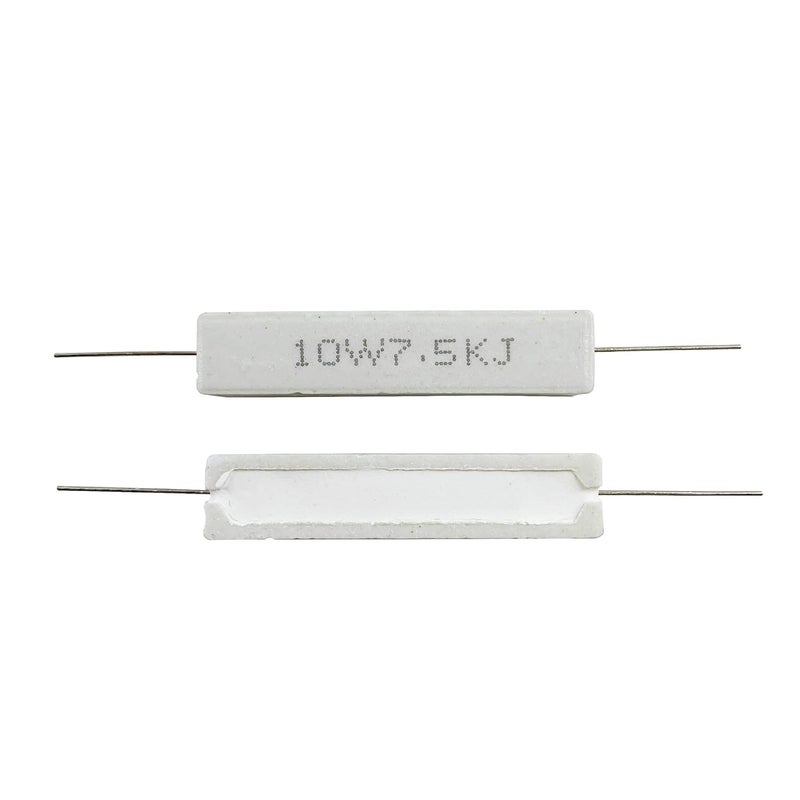 MOKMMKIT 25 Values 50 Pieces Ceramic Cement Resistor KIT 10W Resistance 10 Watt ±5% Power Resistors (100 Ohm - 100K Ohm) - Image 4